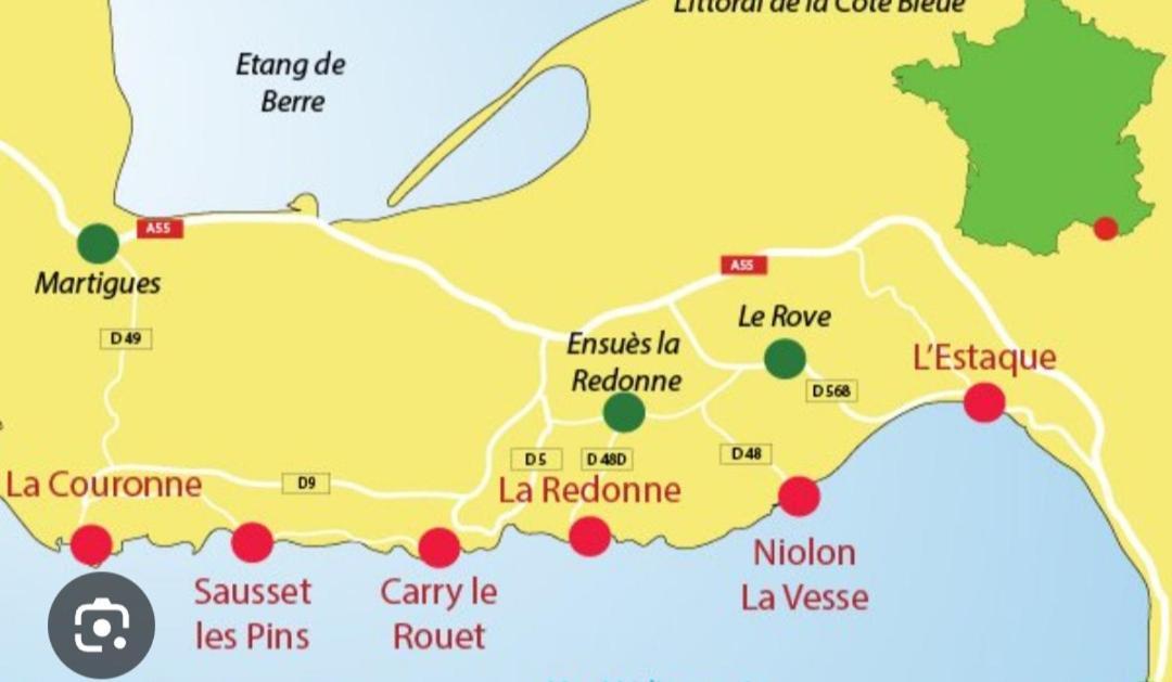 Les Hebergements De La Plage En Ville Martigues Eksteriør bilde
